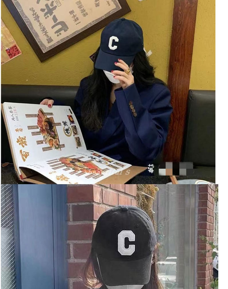 Fashion Black Cotton Letter Embroidered Baseball Cap,Baseball Caps