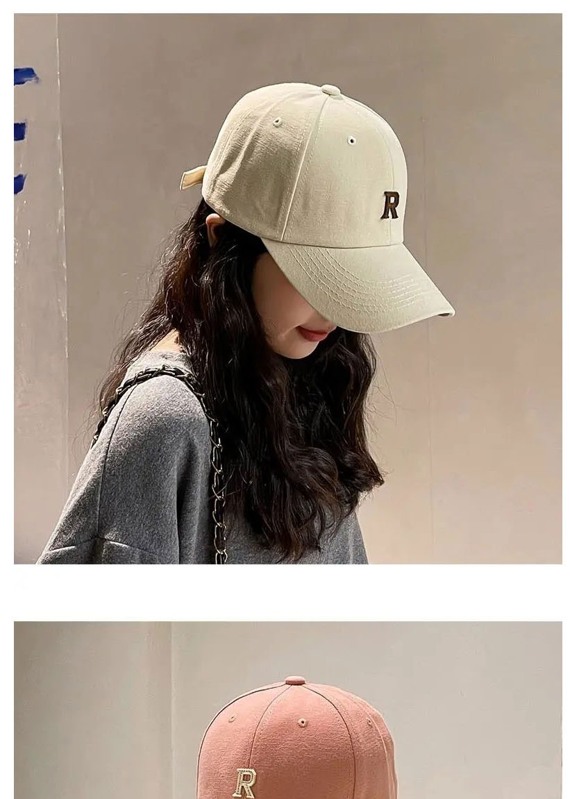 Fashion Rose Red Cotton Letter Embroidered Baseball Cap,Baseball Caps