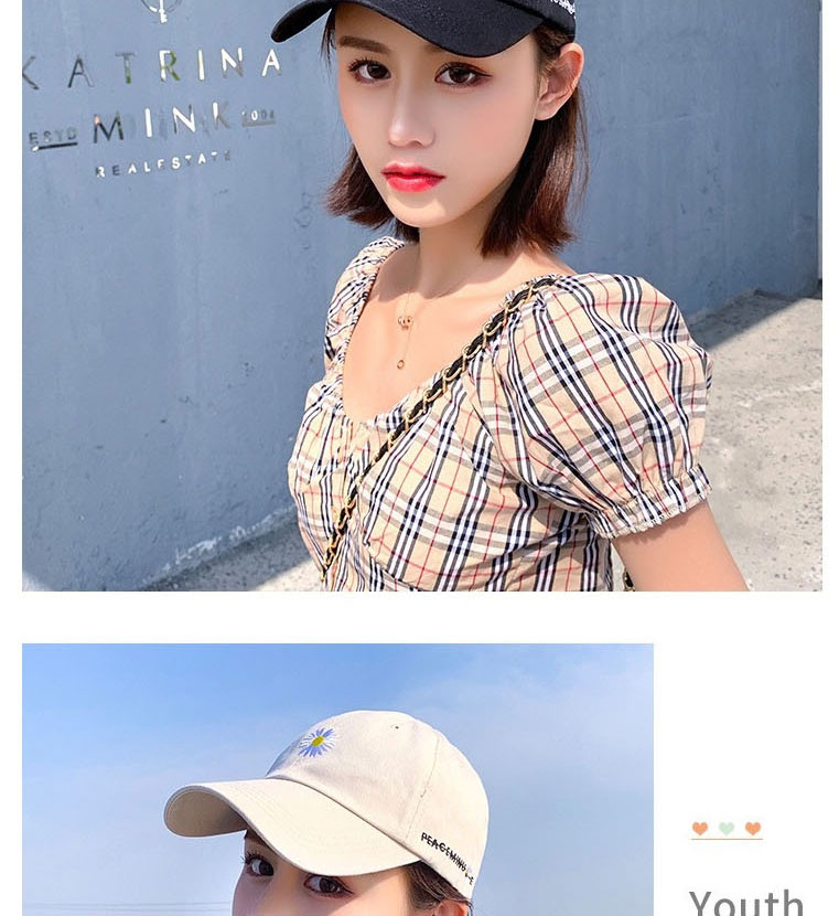 Fashion Reba Same Style - Black Side Letter Embroidered Baseball Cap,Baseball Caps