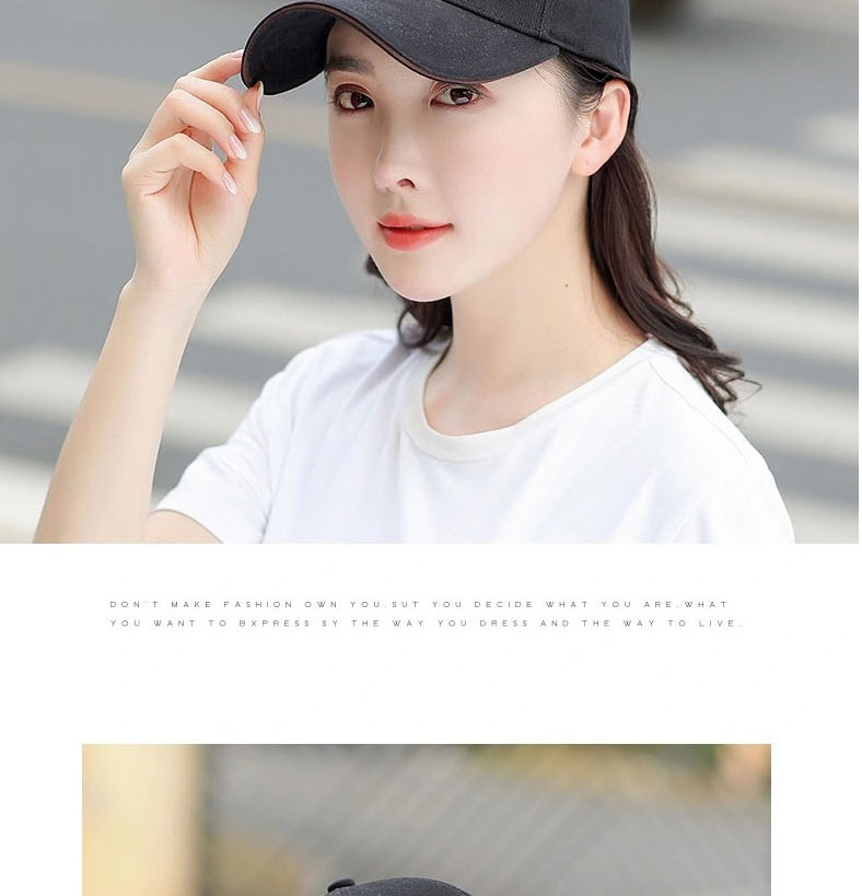 Fashion Dark Grey Cotton Label Baseball Cap,Baseball Caps
