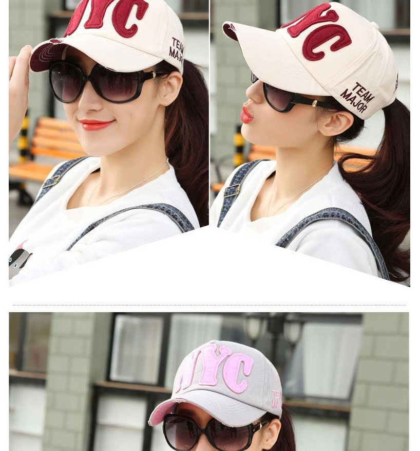 Fashion Grey Cotton Letter Embroidered Baseball Cap,Baseball Caps