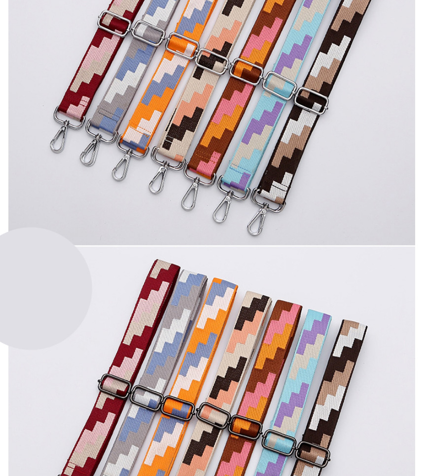 Fashion 323 Gun Color Hook Polyester Print Geometric Diagonal Wide Straps,Household goods
