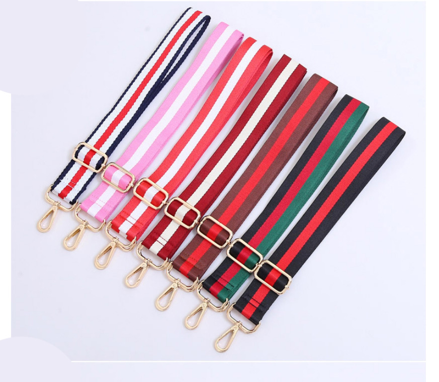 Fashion Red With White Silver Hook Polyester Print Geometric Diagonal Wide Straps,Household goods