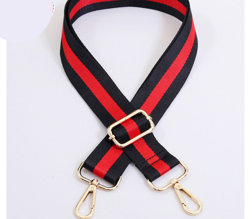 Fashion Red With White Silver Hook Polyester Print Geometric Diagonal Wide Straps,Household goods