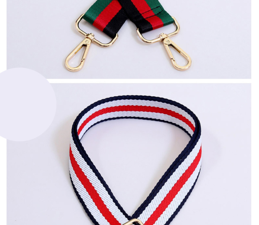 Fashion Red White And Blue Pattern Gold Hook Polyester Print Geometric Diagonal Wide Straps,Household goods