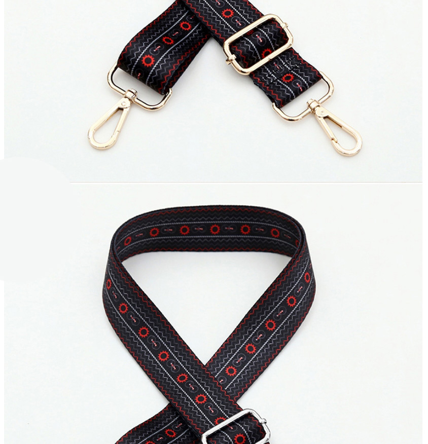 Fashion 90 Gold Hook Polyester Print Geometric Diagonal Wide Straps,Household goods