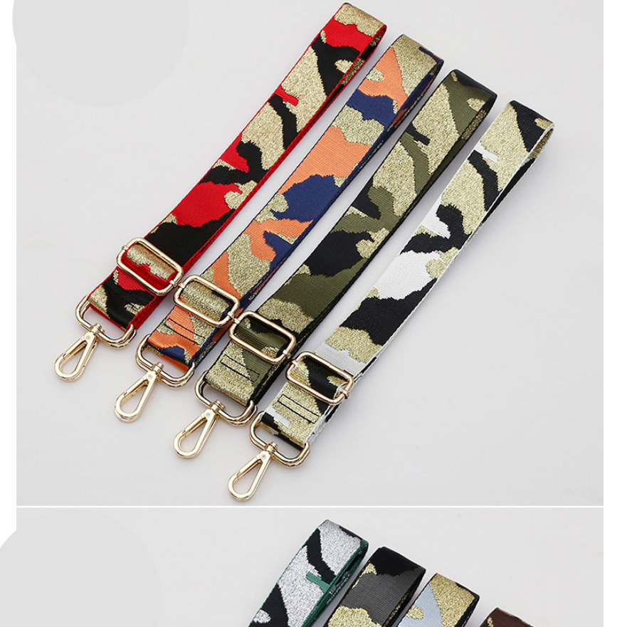 Fashion No. 281 Default Gold Hook Camouflage-print Geometric Wide Cross-body Straps,Household goods