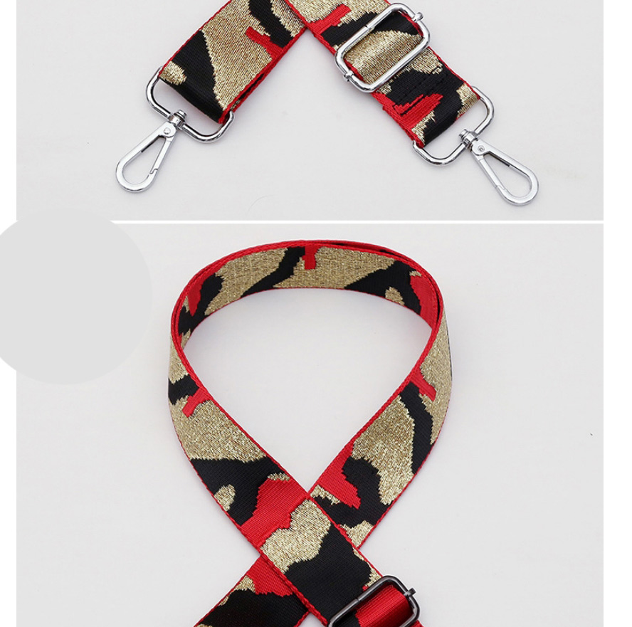 Fashion No. 281 Default Gold Hook Camouflage-print Geometric Wide Cross-body Straps,Household goods