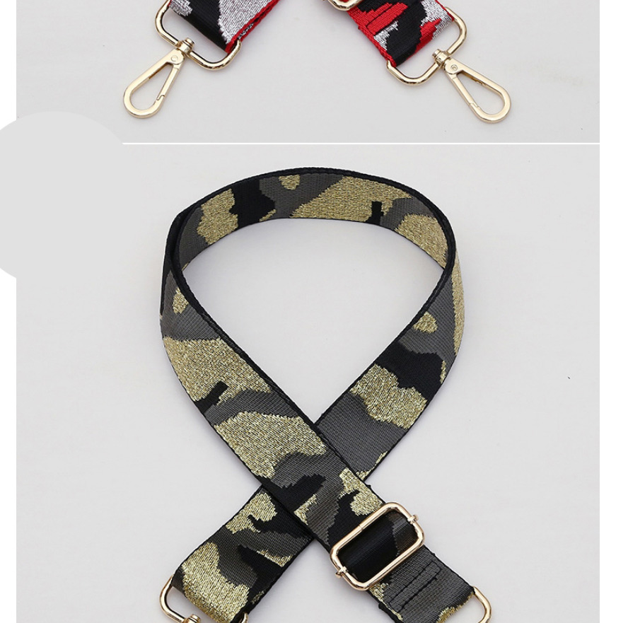 Fashion No. 283 Default Gold Hook Camouflage-print Geometric Wide Cross-body Straps,Household goods