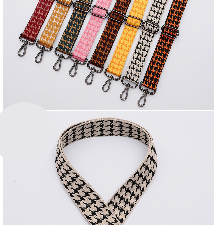 Fashion 328 Gold Hook Houndstooth-print Geometric Wide Diagonal Straps,Household goods