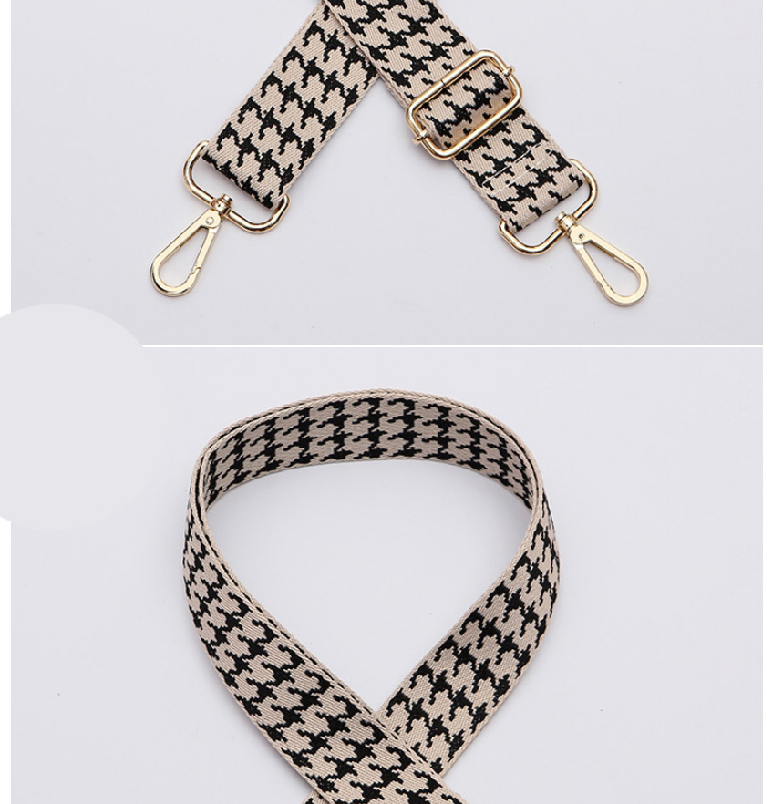 Fashion No. 331 Silver Hook Houndstooth-print Geometric Wide Diagonal Straps,Household goods