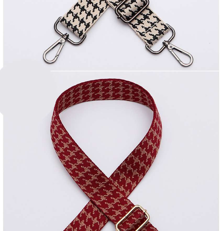 Fashion 330 Silver Hook Houndstooth-print Geometric Wide Diagonal Straps,Household goods