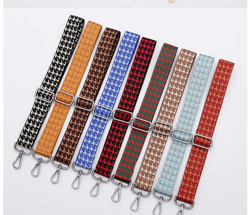 Fashion 335 Silver Hook Houndstooth-print Geometric Wide Diagonal Straps,Household goods