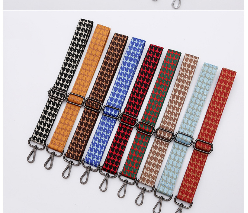Fashion 340 Silver Hook Houndstooth-print Geometric Wide Diagonal Straps,Household goods