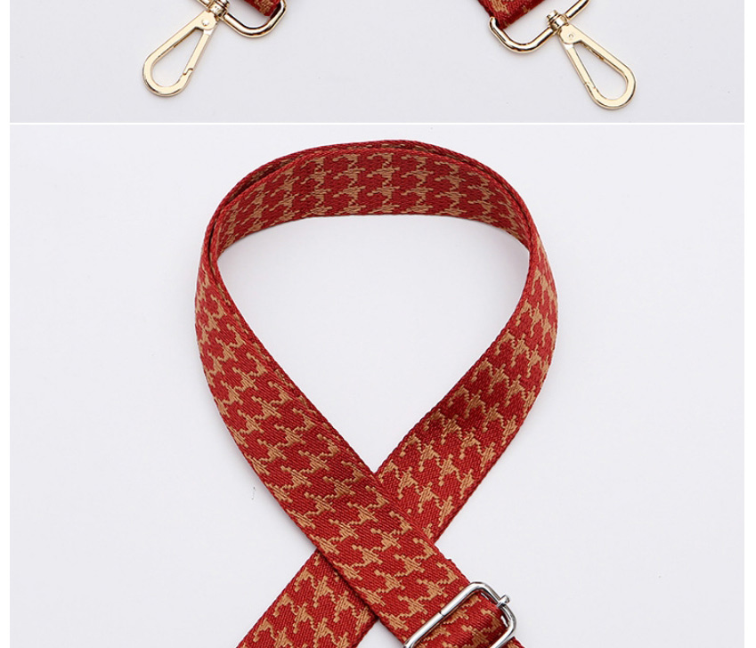Fashion Gold Hook No. 337 Houndstooth-print Geometric Wide Diagonal Straps,Household goods