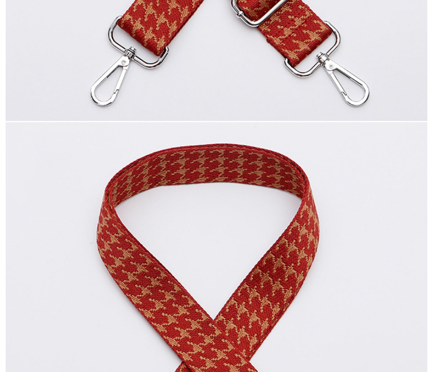 Fashion 338 Silver Hook Houndstooth-print Geometric Wide Diagonal Straps,Household goods