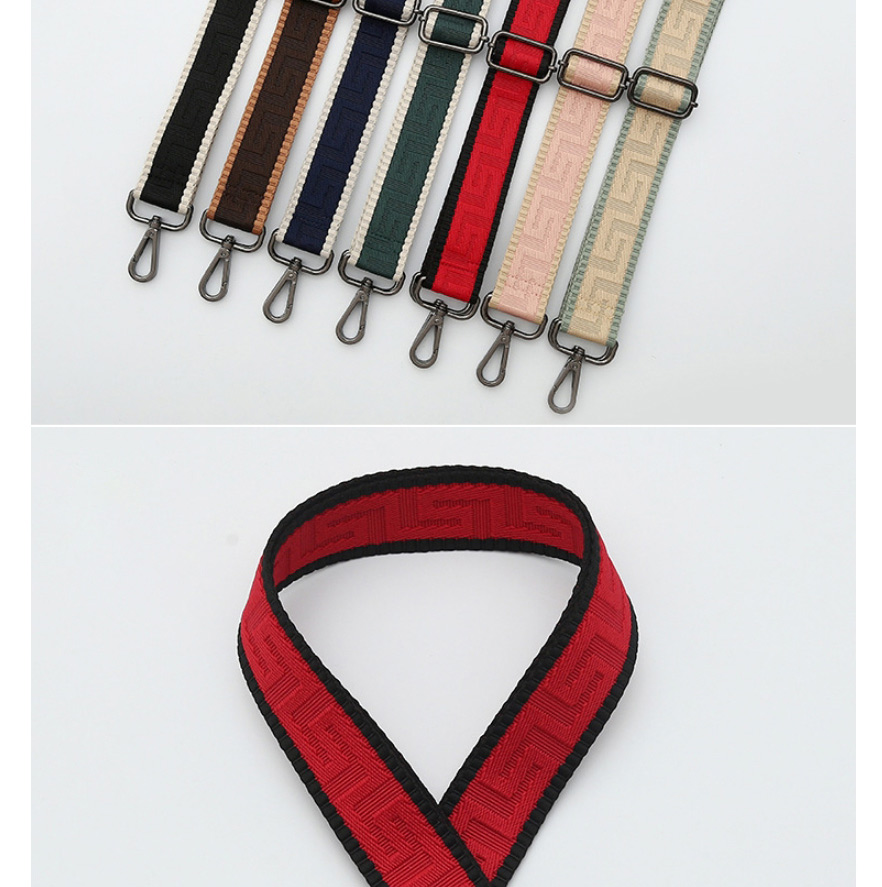 Fashion 354 Gun Color Hook Polyester Geometric Engraved Diagonal Wide Shoulder Straps,Household goods