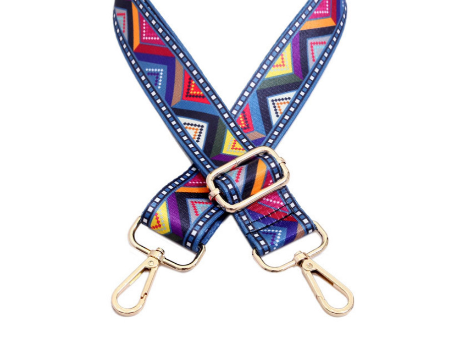 Fashion Colorful Pattern Golden Hook Polyester Print Geometric Diagonal Wide Straps,Household goods