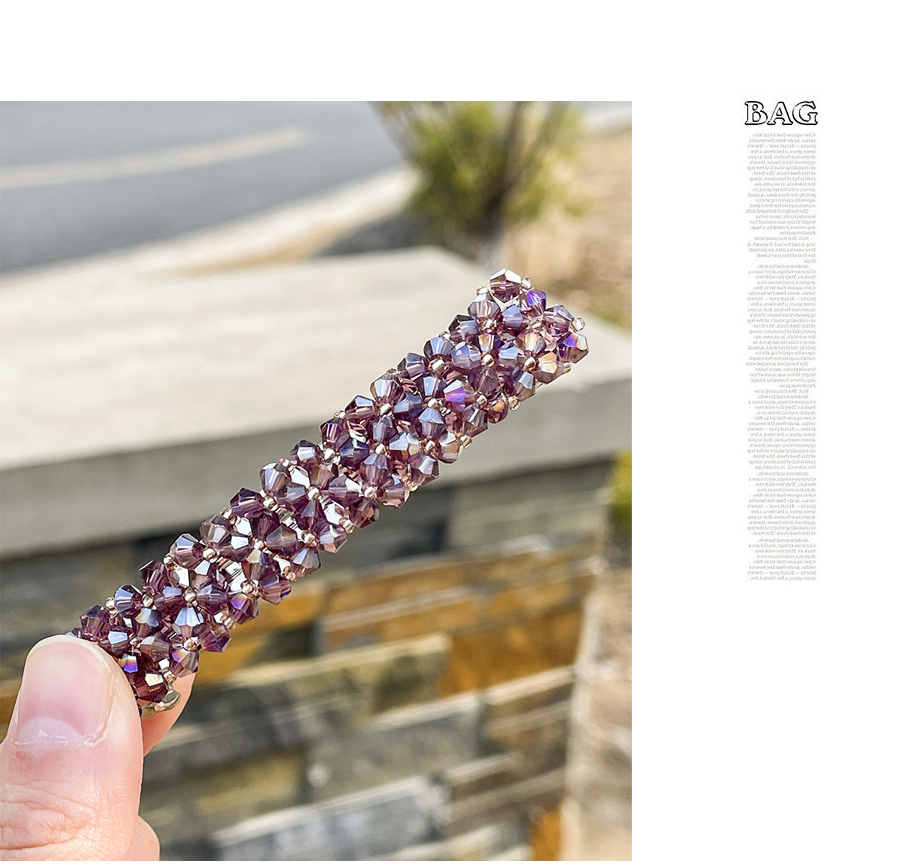 Fashion Purple Alloy Resin Bead Clip,Hairpins
