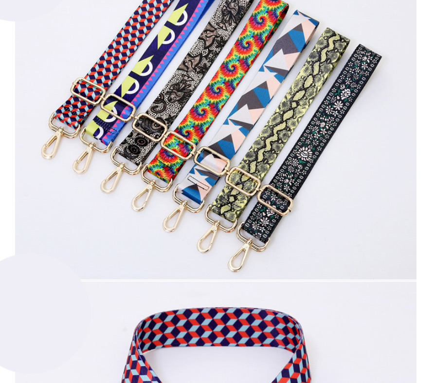 Fashion No. 55 Gold Accessories Polyester Print Geometric Diagonal Wide Straps,Household goods