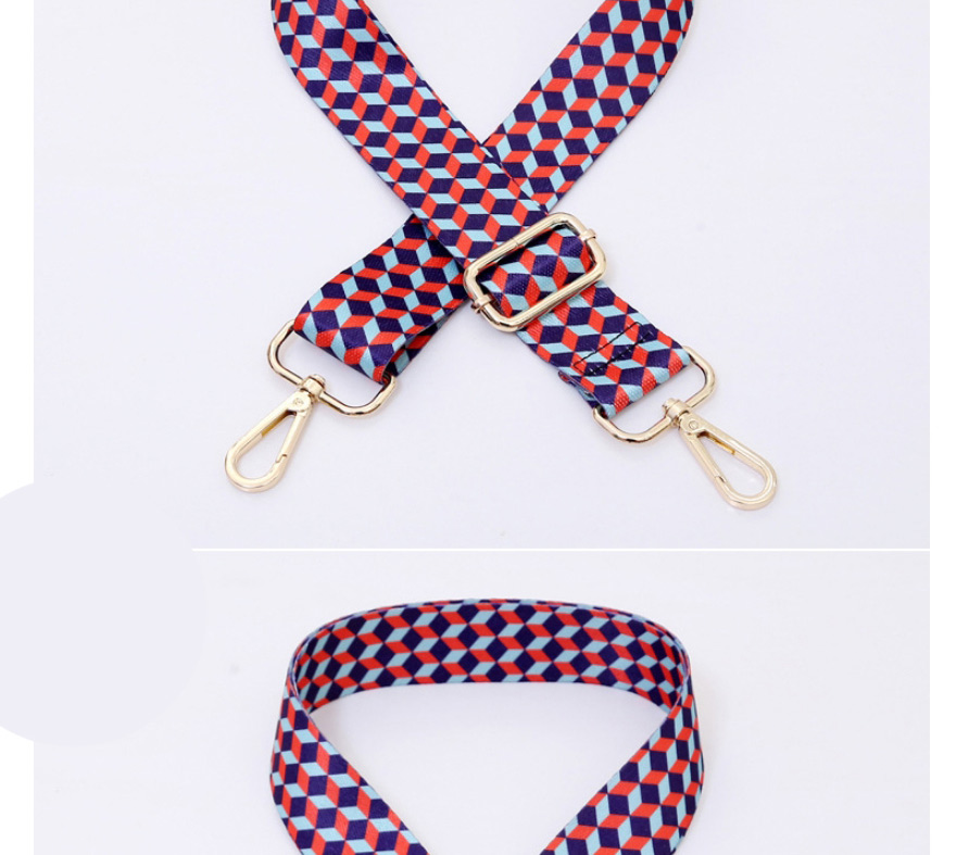 Fashion No. 49 Silver Accessories Polyester Print Geometric Diagonal Wide Straps,Household goods