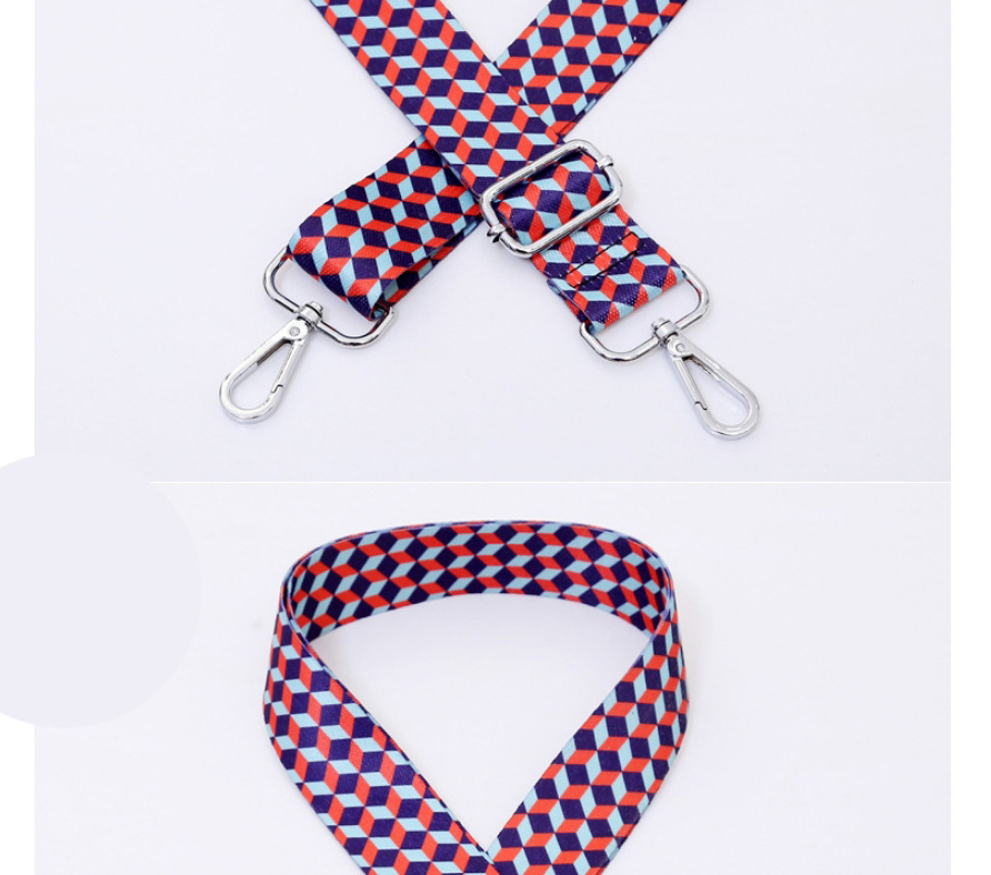 Fashion No. 49 Silver Accessories Polyester Print Geometric Diagonal Wide Straps,Household goods