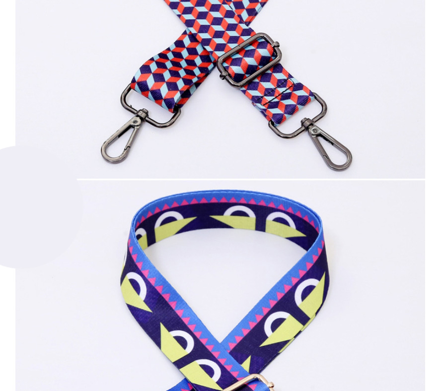 Fashion No. 50 Silver Accessories Polyester Print Geometric Diagonal Wide Straps,Household goods