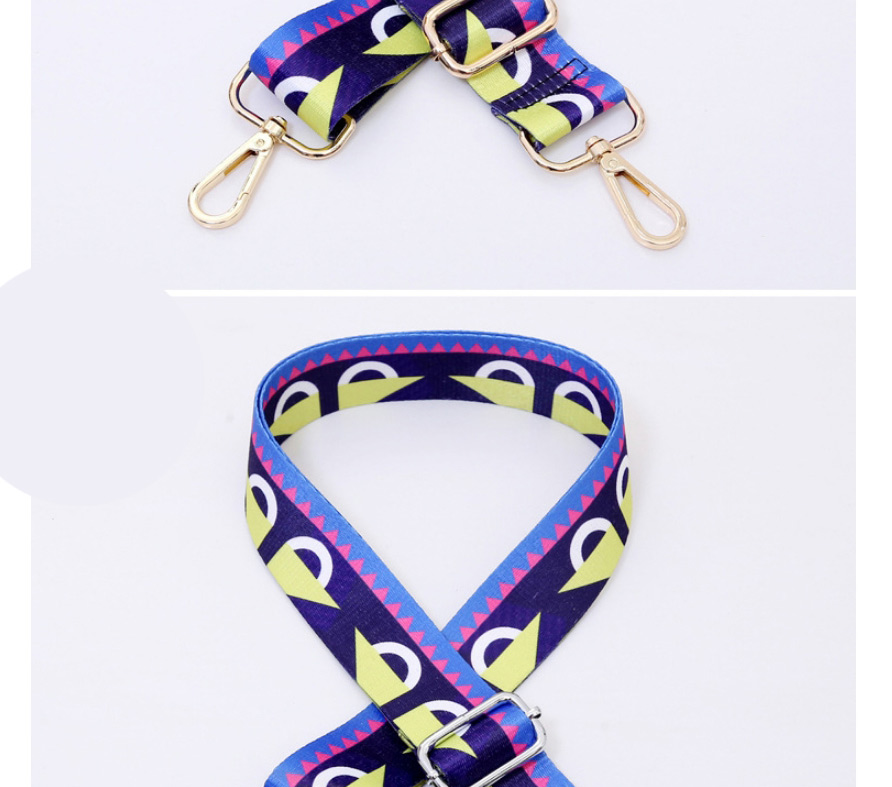 Fashion No. 51 Silver Accessories Polyester Print Geometric Diagonal Wide Straps,Household goods
