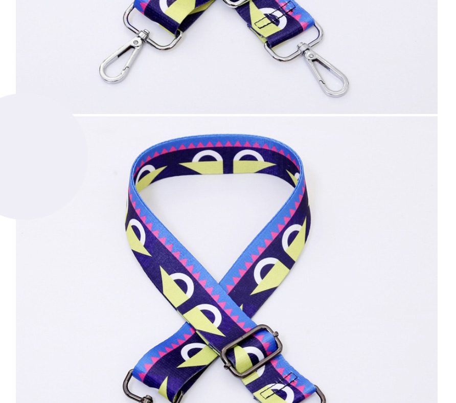 Fashion No. 52 Silver Accessories Polyester Print Geometric Diagonal Wide Straps,Household goods