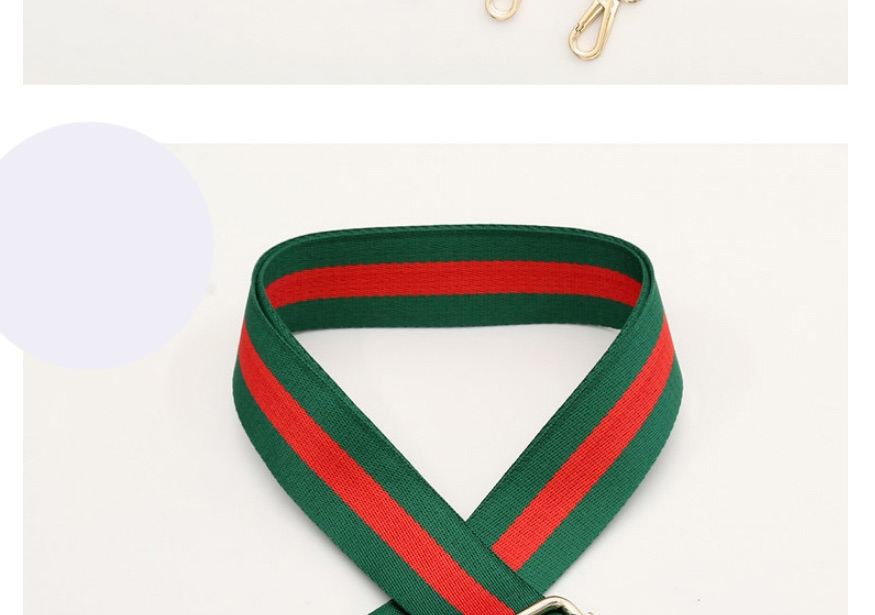 Fashion Red And Green Stripes With Dark Green Polyester Print Geometric Diagonal Wide Straps,Household goods
