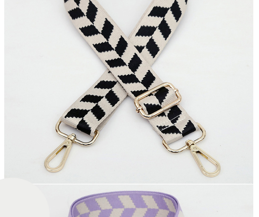 Fashion 169 Default Gold Hook Polyester Print Geometric Diagonal Wide Straps,Household goods