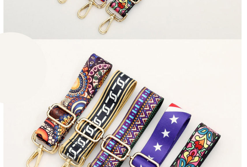 Fashion Ethnic Pattern One Golden Hook Polyester Print Geometric Diagonal Wide Straps,Household goods
