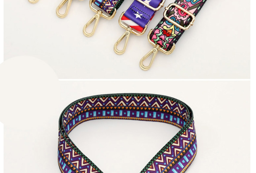Fashion Ethnic Pattern One Golden Hook Polyester Print Geometric Diagonal Wide Straps,Household goods