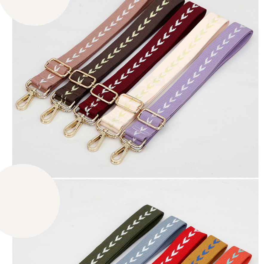 Fashion No. 183 Default Gold Hook Geometric Arrow Embroidered Wide Span Strap,Household goods