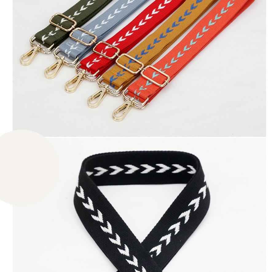 Fashion No. 183 Default Gold Hook Geometric Arrow Embroidered Wide Span Strap,Household goods