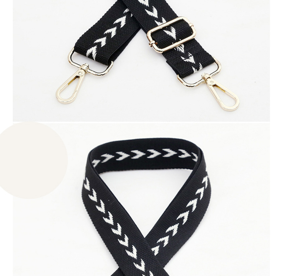 Fashion No. 174 Default Gold Hook Geometric Arrow Embroidered Wide Span Strap,Household goods