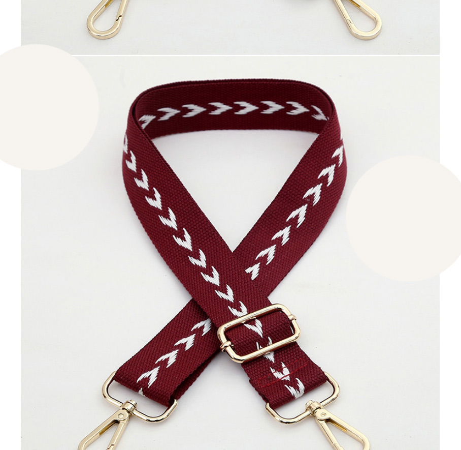 Fashion No. 173 Default Gold Hook Geometric Arrow Embroidered Wide Span Strap,Household goods