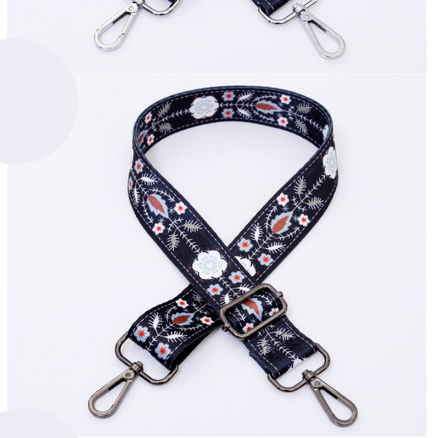 Fashion No. 58 Silver Accessories Cotton Geometric Print Wide Shoulder Strap,Household goods