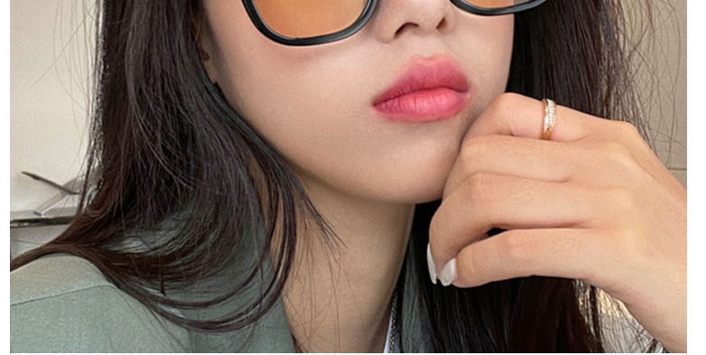 Fashion Transparent Off-white Sheet Resin Square Rice Nail Flat Glasses Frame,Fashion Glasses