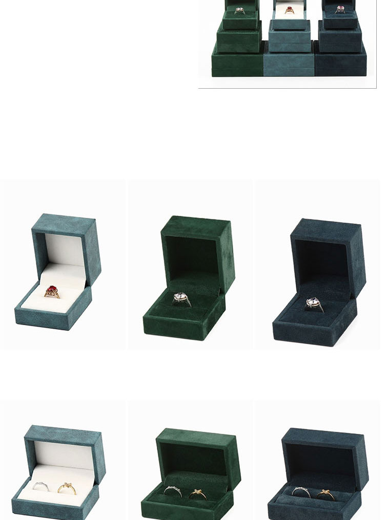 Fashion Dark Green [flannel Style] Bracelet Box Car Thread Thick Edge Flannel Jewelry Box,Jewelry Packaging & Displays