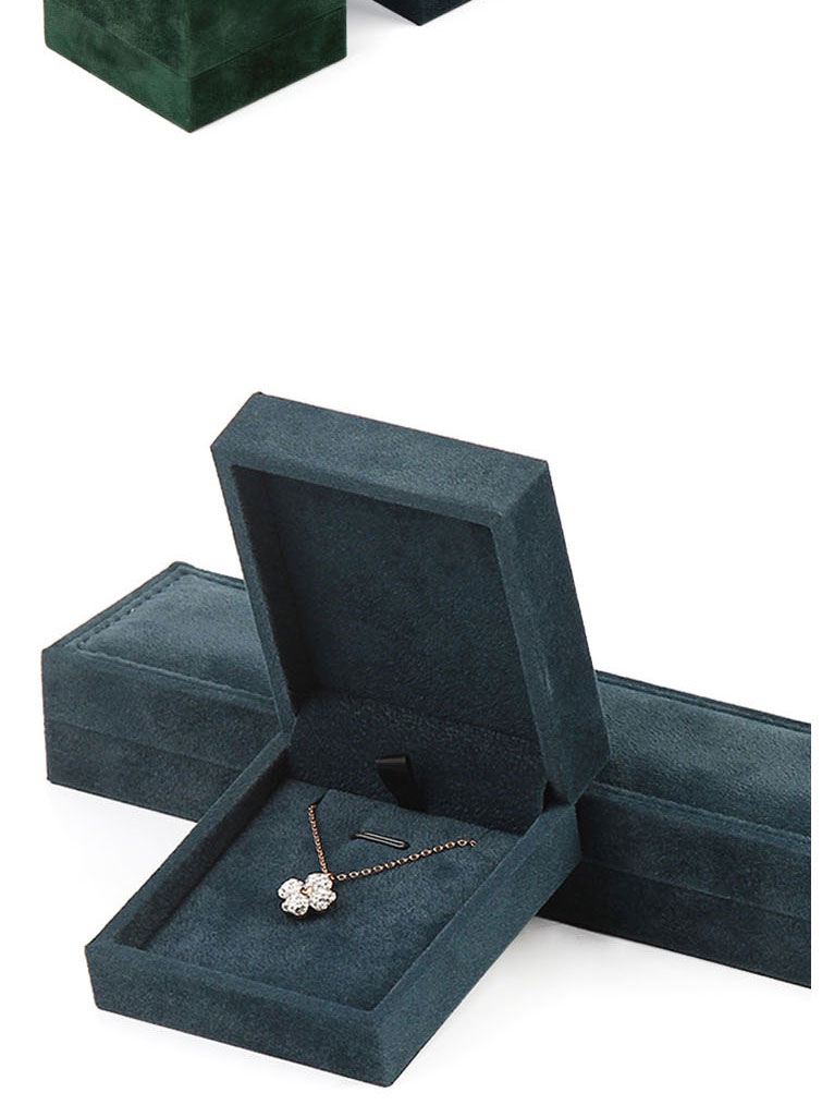 Fashion Cyan [pu Style] Pendant Box Car Thread Thick Edge Flannel Jewelry Box,Jewelry Packaging & Displays