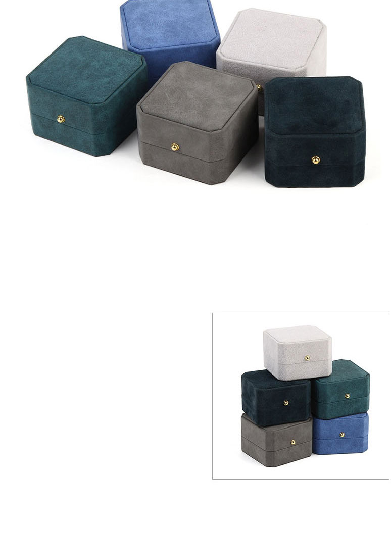 Fashion Dark Grey Bracelet Box Octagonal Pu Jewelry Box,Jewelry Packaging & Displays