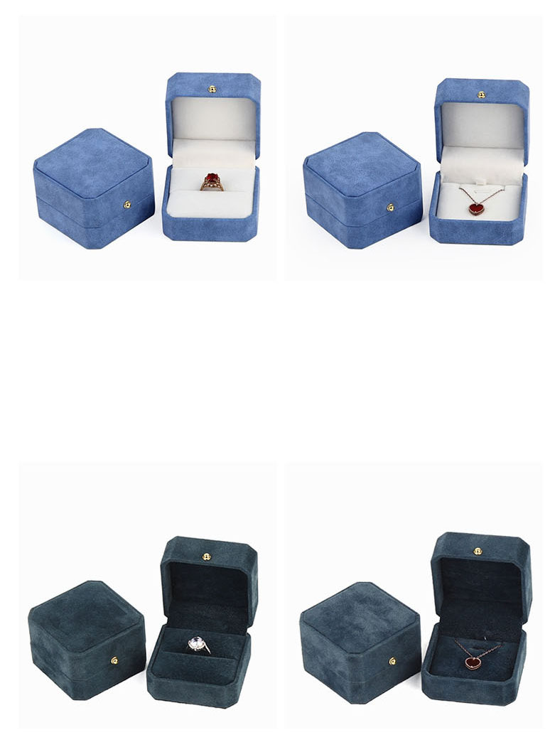 Fashion Off-white Large Pendant Box Octagonal Pu Jewelry Box,Jewelry Packaging & Displays