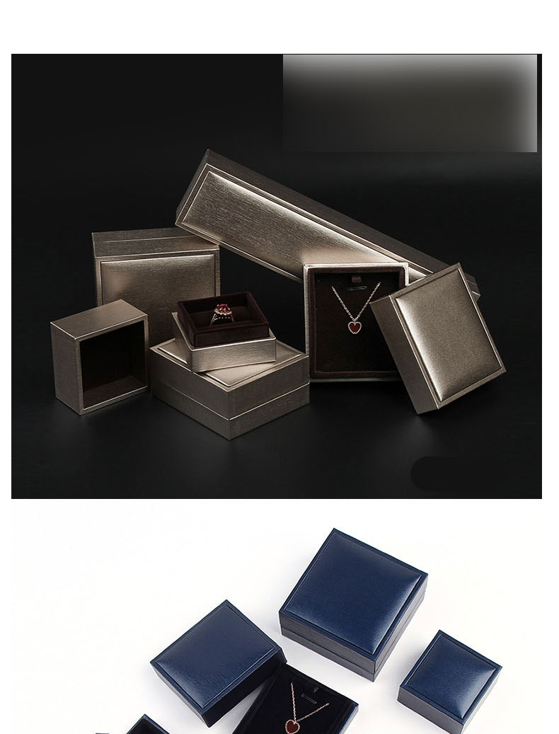 Fashion Sky Blue Bracelet Box Pu Brushed Jewelry Box,Jewelry Packaging & Displays
