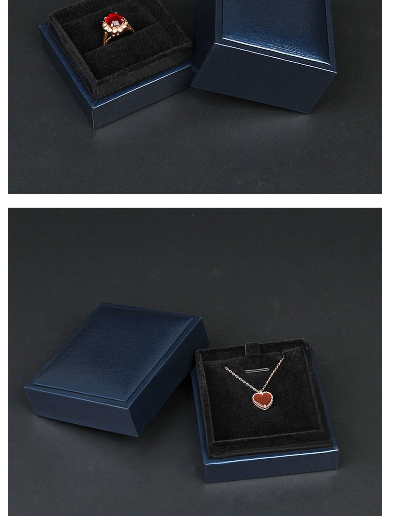 Fashion Blue Bracelet Box Pu Brushed Jewelry Box,Jewelry Packaging & Displays