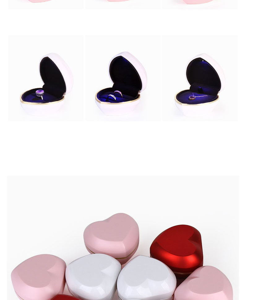 Fashion Pink Pendant Box Rubber Paint Love Jewelry Storage Box,Jewelry Packaging & Displays