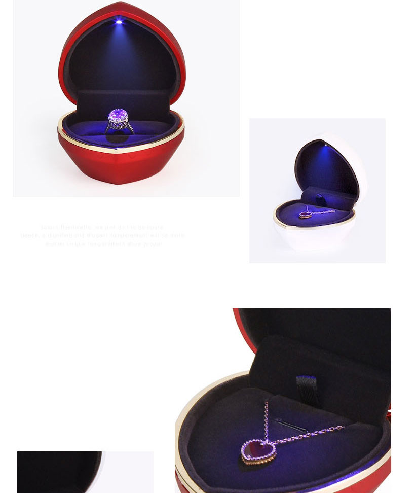 Fashion Pink Pendant Box Rubber Paint Love Jewelry Storage Box,Jewelry Packaging & Displays