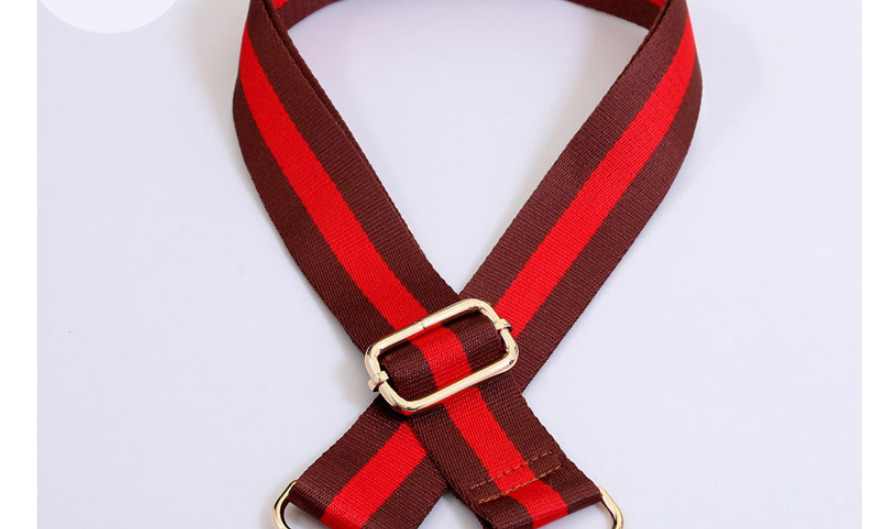Fashion Black And Red Striped Gold Hook Cotton Geometric Print Wide Shoulder Strap,Household goods