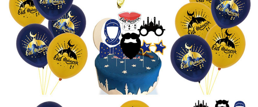 Fashion Eid Al-fitr Set 1 Moon Star Aluminum Film Balloon Set,Festival & Party Supplies