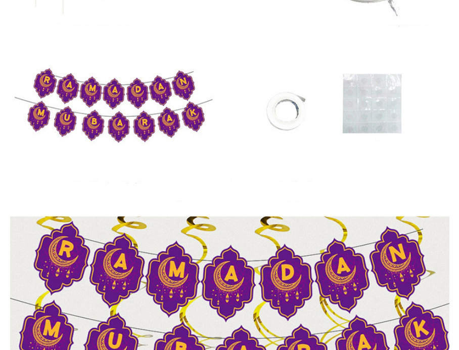 Fashion Purple Gold Suit Geometric Alphabet Pull Flag Latex Balloons Set,Festival & Party Supplies